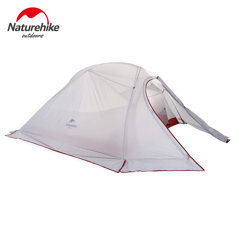 Light Grey Naturehike Cloud UP3 сверхлегкий водонепроницаемый тент 3 человека 4 сезона для альпинизма походный Кемпинг 20D нейлоновый силиконовый тент с бесплатным ковриком - Цвет: Light Grey