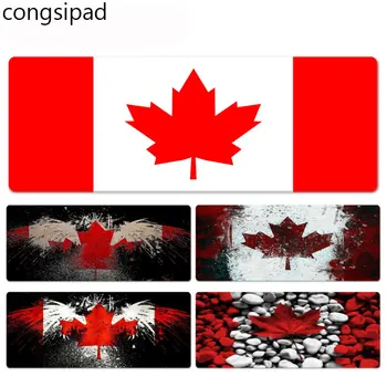 

congsipad Non Slip PC Canada Flag Large Mouse pad PC Computer mat Size for 30x80cm 30x90cm Rubber Mousemats