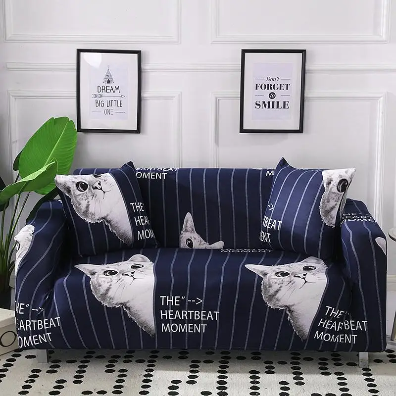 Тянущийся чехол для дивана с принтом 1/2/3/4-сиденье спандекс чехол для дивана диван протектор мебели для Гостиная домашних животных - Цвет: Color 3