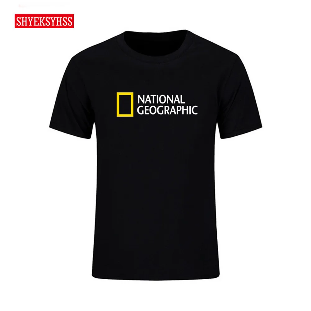 Camiseta de manga corta para hombre, prenda de vestir, de algodón, a la moda, con estampado de Discovery Nacional Geographic, gran oferta