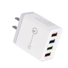 QC3.0 Быстрая зарядка 4 порта USB зарядное устройство Быстрая зарядка портативное дорожное настенное зарядное устройство EU/US стандартный блок питания