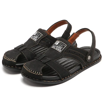 

genuino v homme safety sandel ritable man roman men verano de vietnam sandali hombre rasteira cuir summer couro rubber shoes da