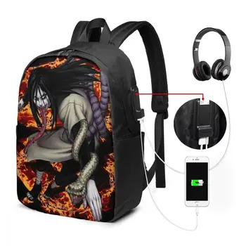 

Orochimaru Custom Japanese Anime Naruto Print Cartoon Image paiting USB Backpack 17 In