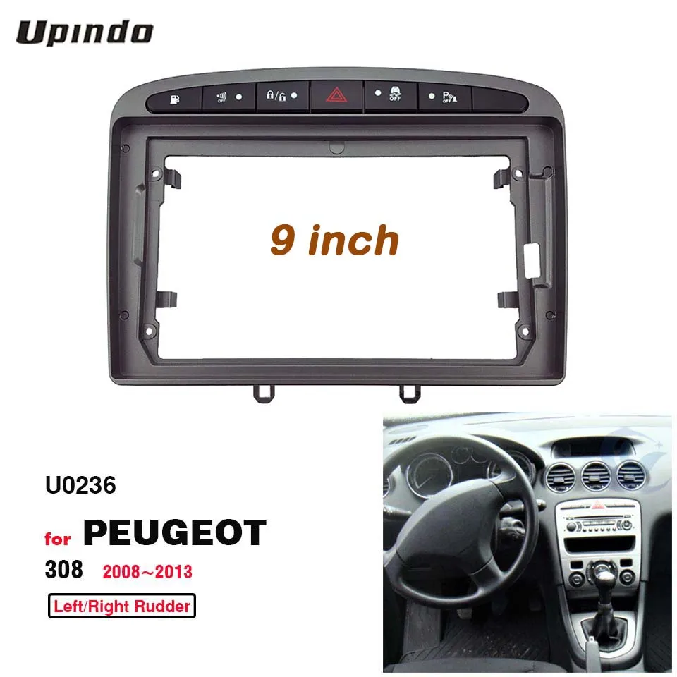 plástico, moldura, para peugeot 308, 2008 a 2013, kit de montagem dash