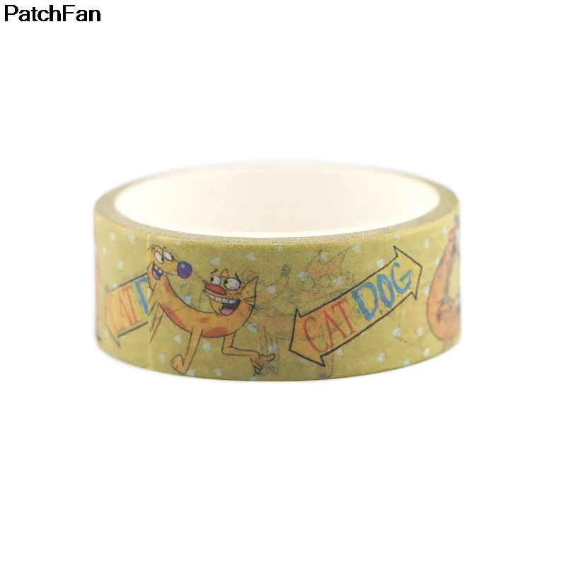 Patchfan Catdog мультфильм Забавный DIY Скрапбукинг дети клейкая бумага Васи маскирующая Лента Печатный узор наклейки Наклейка A2381