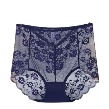 Slip in pizzo da donna Vita alta di grandi dimensioni Nuove mutandine in rete trasparente Intimo femminile Mutandine sexy Plus Size lady 3XL 4XL