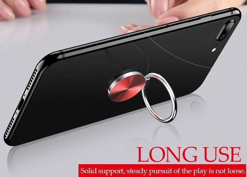 smartphone stand 360 Degree Mobile Popular Magnet Phone Holder For iPhone X 8 7 Metal Finger Phone Stand For Samsung S9 Phone Magnet On Ca car cup phone holder