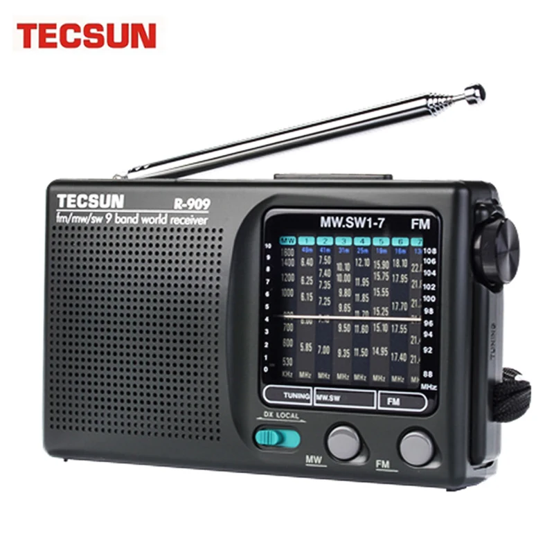 TECSUN R 909 AM/FM/SM/MW (9 Bandes) Multi Bandes Radio Récepteur ...