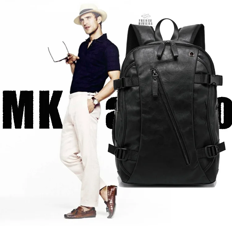 Мужской кожаный рюкзак с масляным воском, с защитой от кражи, мужской повседневный рюкзак и сумки для путешествий, сумка для книг в западном стиле, сумка для ноутбука, сумка для компьютера, mochilas