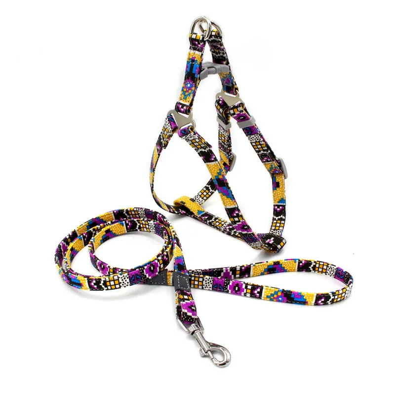 No Pull Dog Harness Set Bohemian Style Leash Puppy Kitten Breathable Vest Harness Sets One Piece New Fashion Accessories For Dog