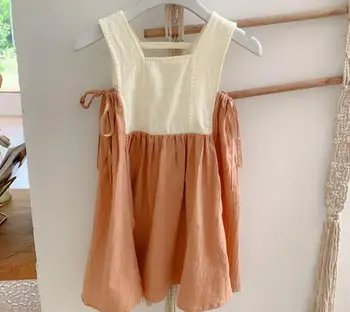 

2020 new girls vest dress backless summer fashion cotton girls dresses 2-7 years HV797