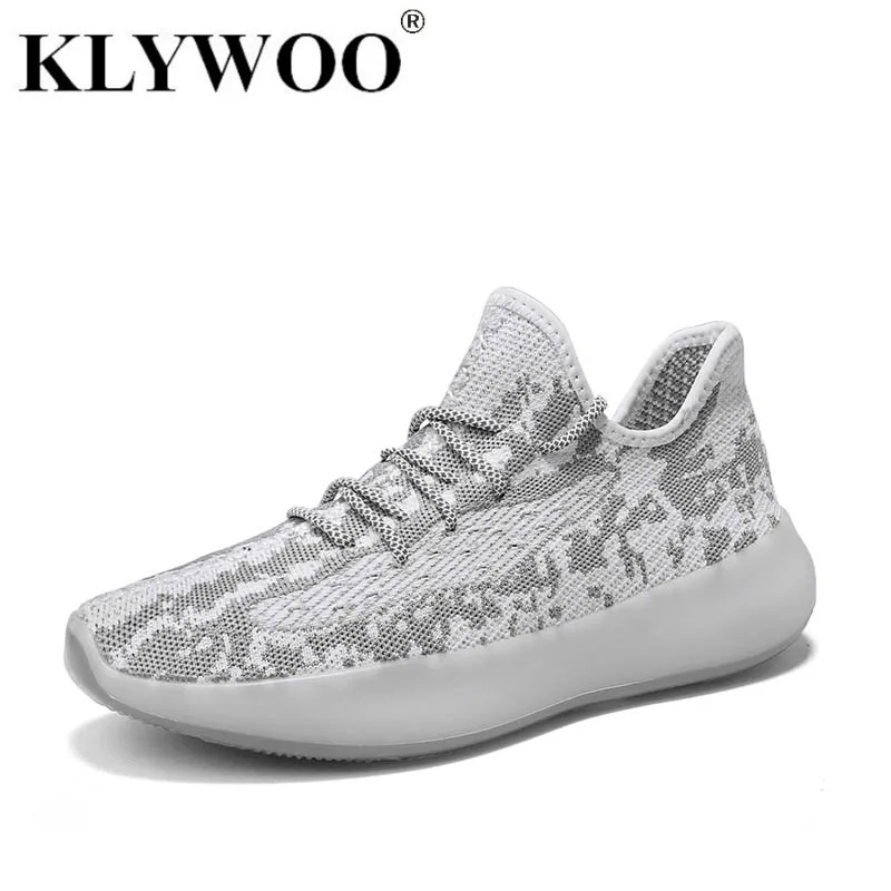 Модные мужские кроссовки Flyknit дышащая Спортивная повседневная мужская обувь