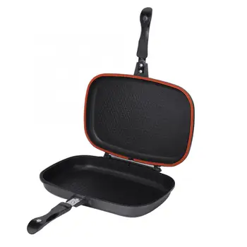 

Frying Pan Flip Double-sided Non-stick Barbecue Cooking Tool Cookware Stove Anti-scalding Handle Kitchen Tools