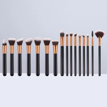 

16 Pcs Professional Makeup Brush Set Premium Nylon Fiber Cosmetics Brushes