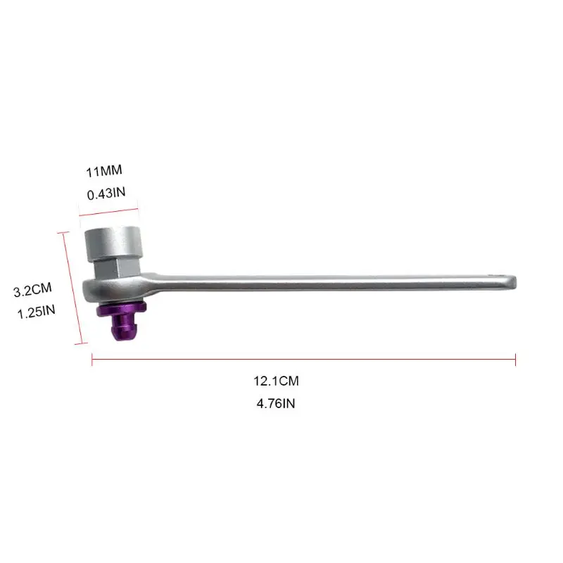 

11mm Aperture Manual Brake Oil Drainer Drain Plug Wrench Car Repair Modification A6HE