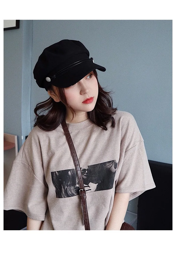 

Spring And Summer Online Celebrity Beret Children Korean-style Versatile Octagonal Cap England Retro Navy Cap Japanese-style Lit
