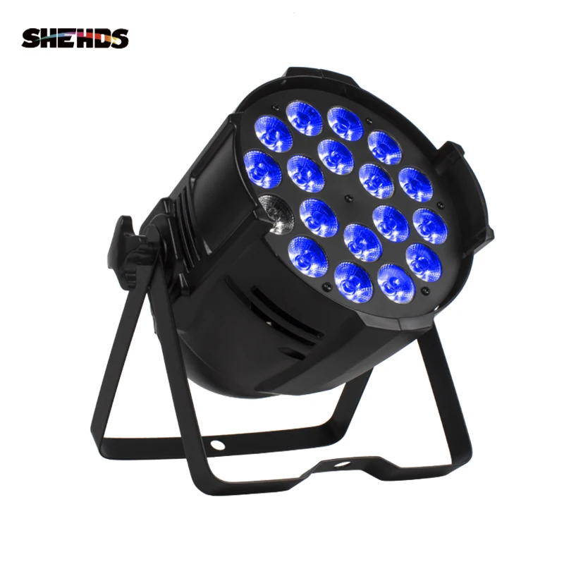 SHEHDS Aluminum Alloy LED Par 18x18 6in1 RGBWA+UV Lighting In Alluminio DMX 512 Stage Light Impermeable IP20 Dj Illuminazione led light led stage light mini led stage light dmx controller