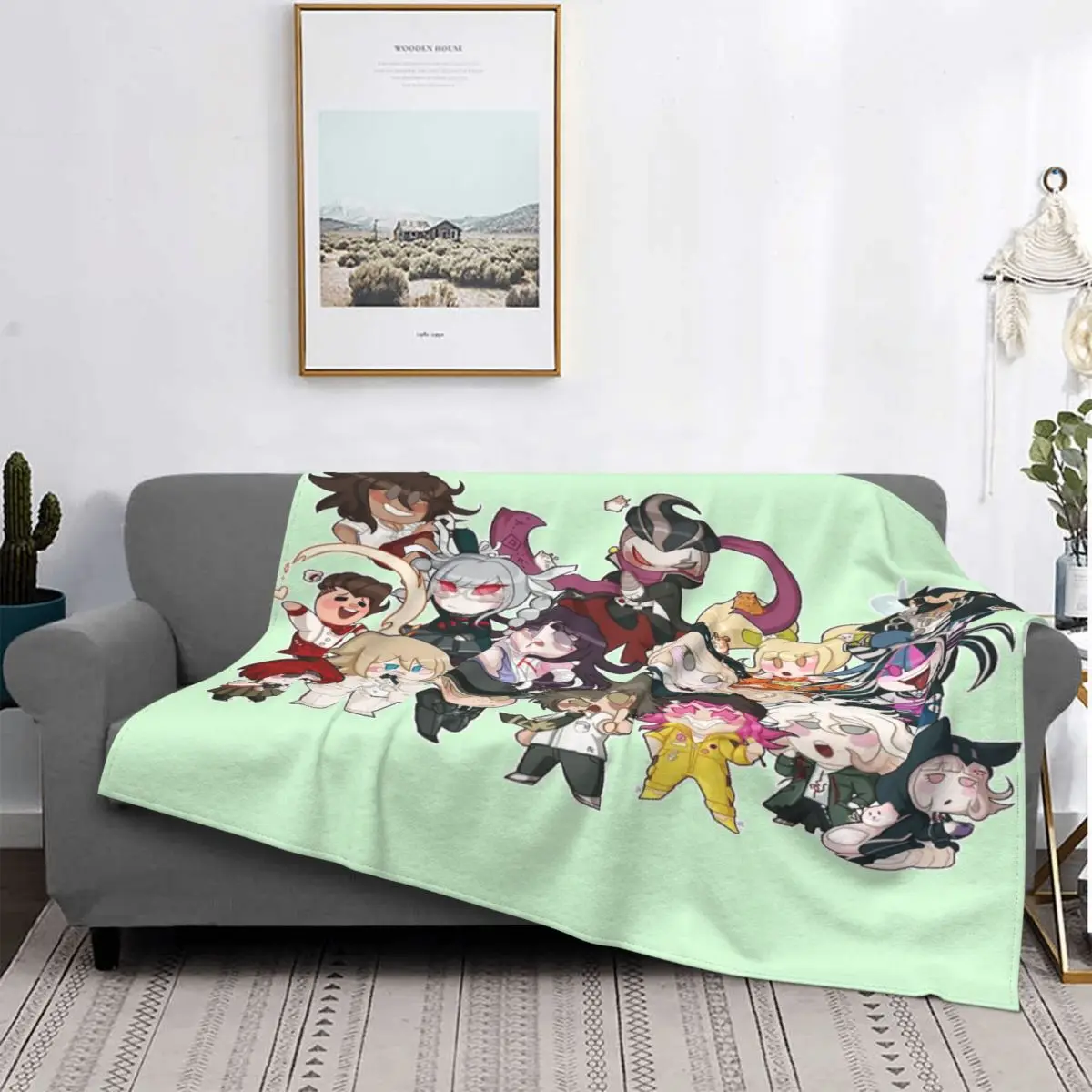 Sdr2 Chibi литое одеяло покрывало для кровати дивана Флисовое | Дом и сад