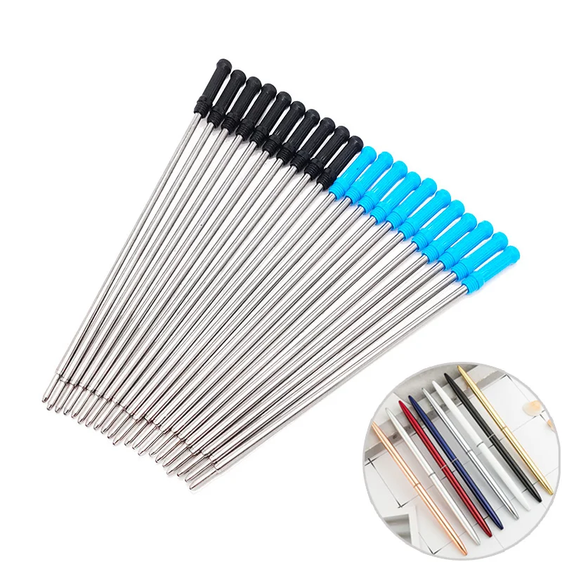 

20pcs Metal Pen Refills Rod Replaceable Signature Rods Business School Office Stationery Ballpoint Pen Refill Blue Black Ink