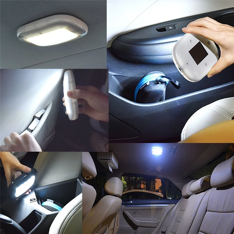 Автомобильный Стайлинг интерьер светодиодный свет для чтения автомобиля потолочная крыша купольная лампа авто багажник USB перезаряжаемая Беспроводная Магнитная Ночная лампа