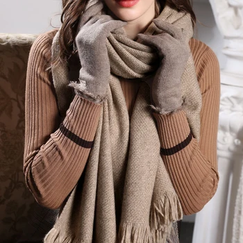 

Oversize Women Tassels Solid Colour Wrap Artificial Cashmere Pashmina Female Scarf Autumn Winter Thick Cachecol Feminino