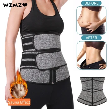 

Neoprene Sauna Plus Size Waist Trainer Corset Sweat Belt for Women Weight Loss Compression Trimmer Workout Fat Burning Fitness