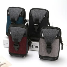 Geometric Waist Bag Change Bag Large-capacity Double Zipper Waist Bag Convenient Double Zipper Bag Mobile Phone Bag