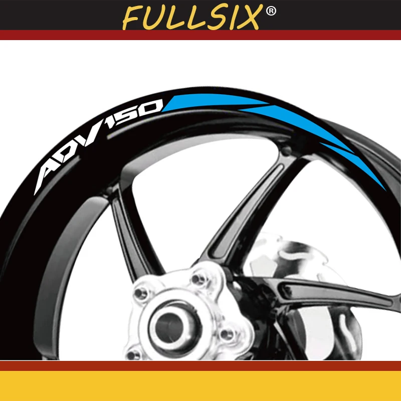 

Motorcycle Wheel Hub Sticker Reflective Moto Rim Decoration Decal Logo Custom for Honda X ADV150 Tire stickers xadv 150