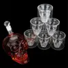 Taza de cristal con cabeza de calavera para beber, whisky, vino, té, decantador de botellas ► Foto 3/6