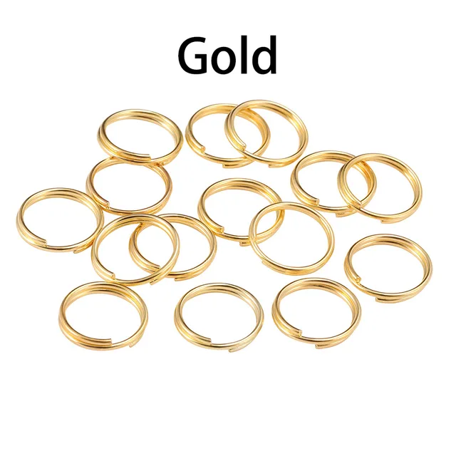 50-200pcs/bag 4 5 6 8 10 12 mm Open Jump Rings Double Loops Split Rings Connectors For Diy Jewelry Making Findings Accessories Gold