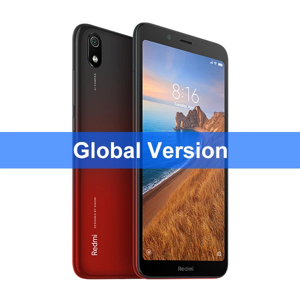 Red Новая глобальная версия Xiaomi Redmi 7A 2 ГБ 32 ГБ Смартфон Snapdragon 439 Octa core 5,4" HD экран 4000 мАч 12 МП камера разблокировка лица - Цвет: Red