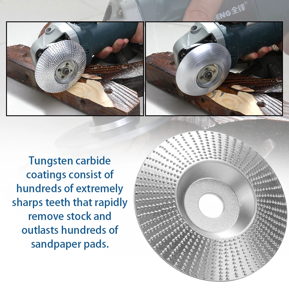 Woodworking 45 Degree 16mm inner diameter Wood Angle Grinding Wheel Sanding Carving Rotary Tool Abrasive Disc For Angle Grinder
