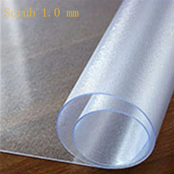 thumbnail image 1 of Mantel de PVC transparente de 1,0 mm, resistente al agua, para mesa, para sala de estar, cocina, de vidrio, suave, 1 of 5