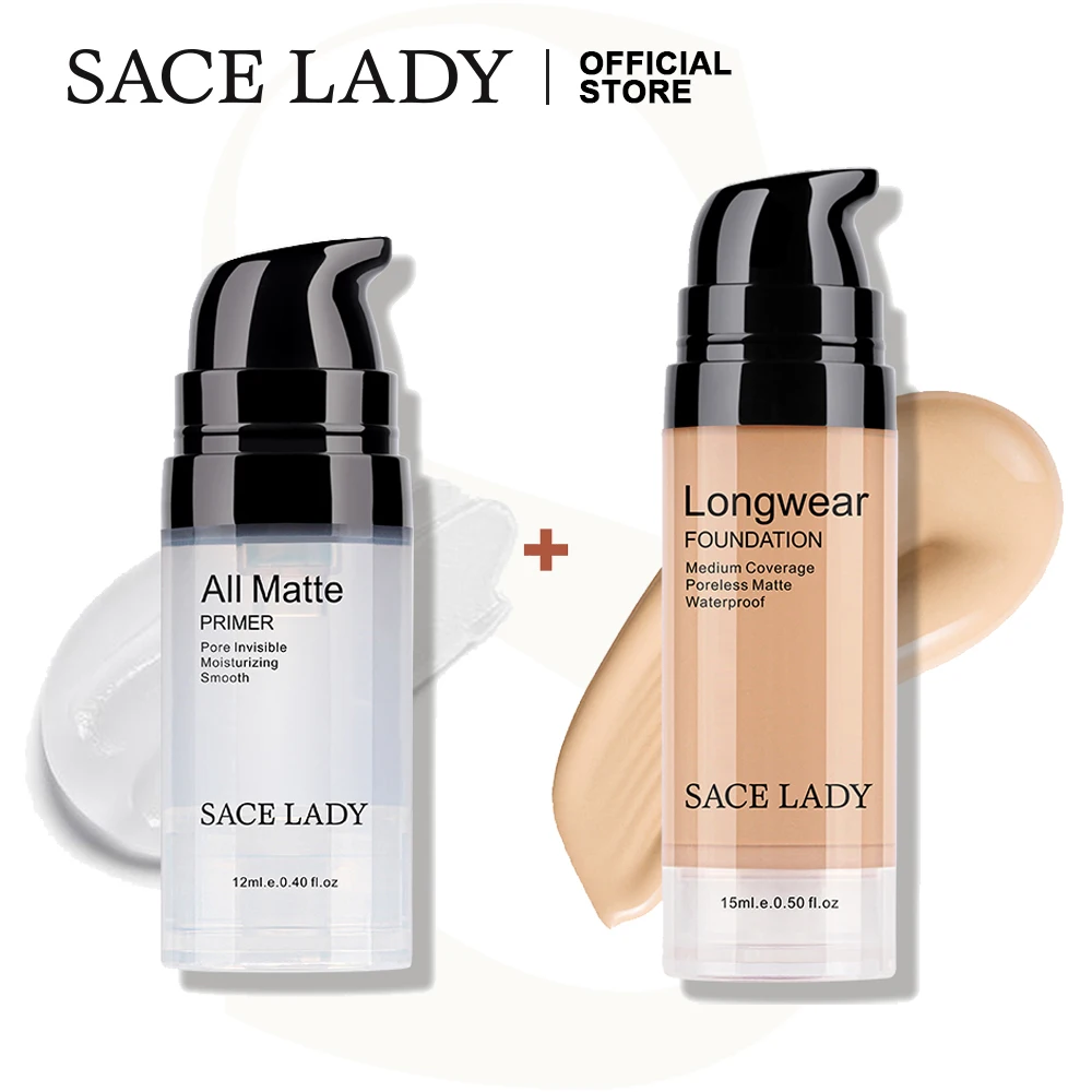 SACE LADY праймер для лица набор макияжа Жидкая основа крем водостойкая матовая