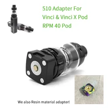 10 шт./лот, полимерный Pom 510 адаптер для Vinci/Vinci X для RPM40 Pod Kit, 510 резьба RTA RDA, разъем для Vape, аксессуары для электронных сигарет