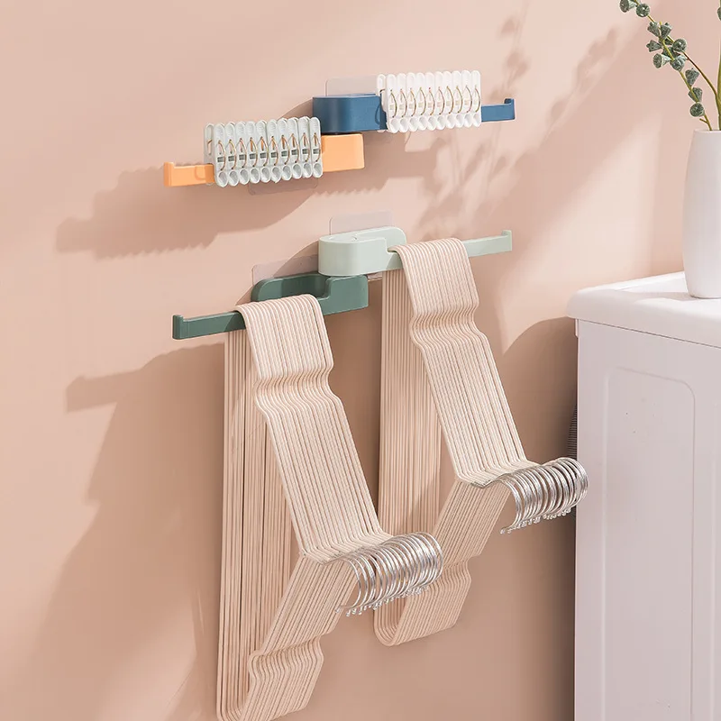 Rotating Clothes Rack Storage No Punching Balcony Wall Mounted Artifact | Дом и сад