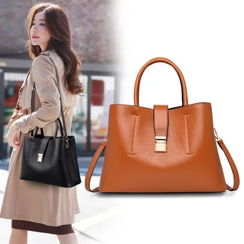

Handbag Large Capacity WOMEN'S Leather Bags WOMEN'S Bag Full-grain Leather Handbag