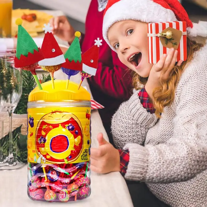6Pcs Christmas Candy Hat Lolly Cap Xmas Dinning Table Decoration for Home Party Kids Gift Navidad New Year Product 36 | Дом и сад