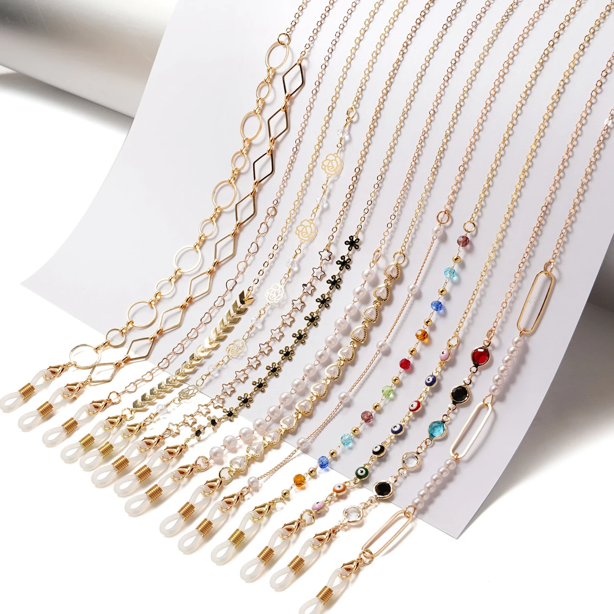 Sunglasses Masking Chains For Women Acrylic Pearl Crystal Eyeglasses Chains Glass Lanyard  2021 New Fashion Jewelry Wholesale 4