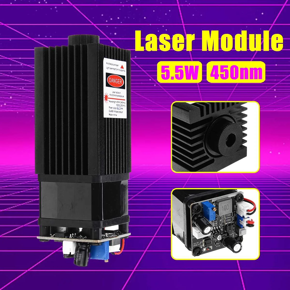 

5500mW High 450NM Laser Module 5.5W Laser Engraving Machine Module Focusable TTL Modulation Engraving Tool Dropshipping