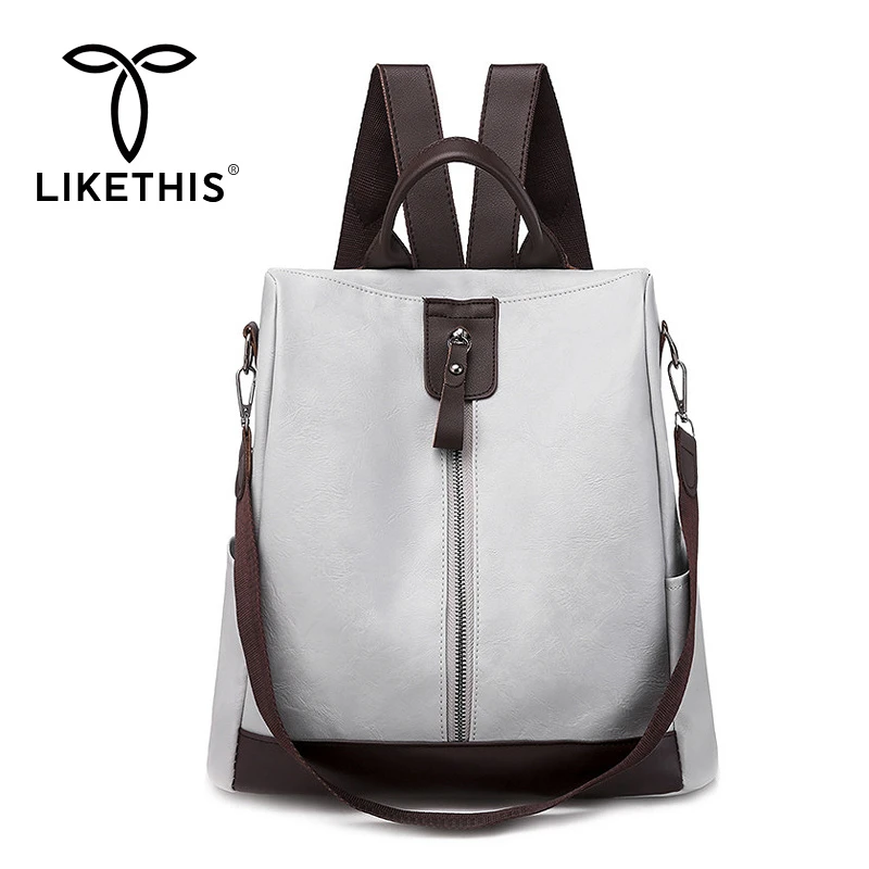 

LIKETHIS Backpack Bags For Women 2020 New Fashion Shoulder Bag Black Anti-theft Bagpack Casual Travel Girl Large Mochila Escolar