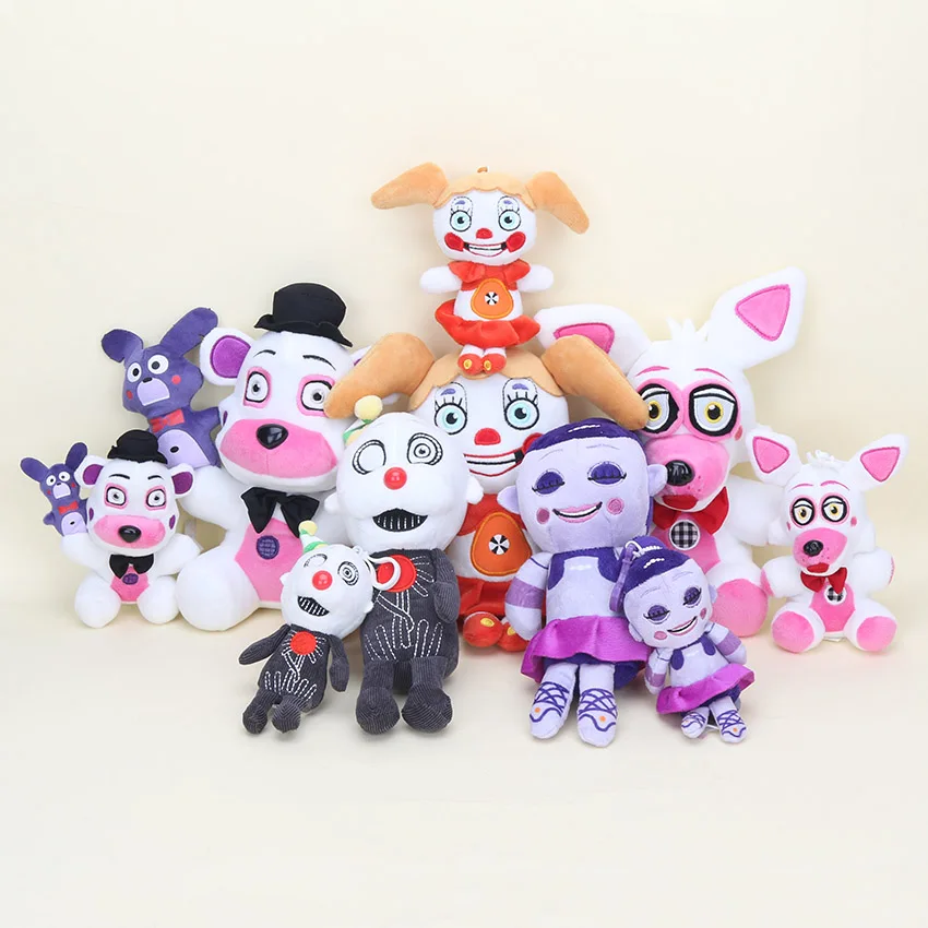 

15cm Freddy Plush Freddy's Sister Location Funtime Circus Baby Ennard Ballora Plush Pendant Freddy Stuffed Toy Soft Keychain