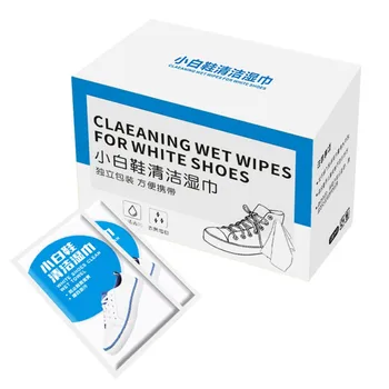 

30 Pcs White Shoes Wet Wipe Disposable Disinfection Prep Swap Pad Anti-septic Cleaning Care Clean Wipe Disposable Cleaning Wipes