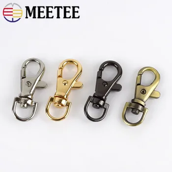 

50pcs Meetee 9mm Metal Lobster Clasps Hooks Key Chain Key Ring Swivel Snap Clasps for Bags Chains Strap Connection Accessories