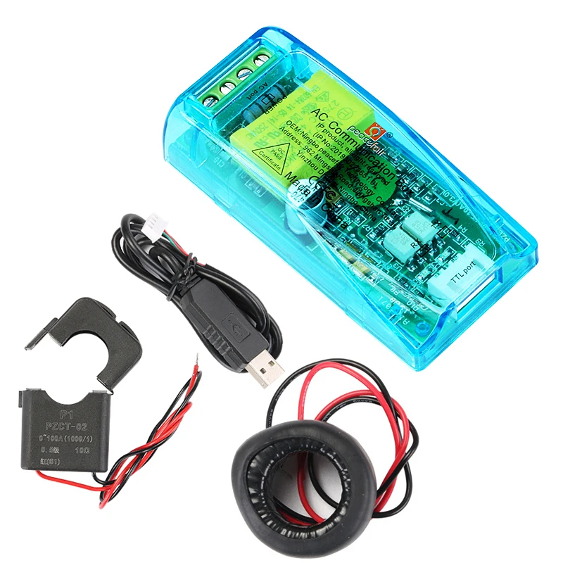 AC Communication Box Power Energy Watt Meter Volt Amp PF Frequency Kwh Voltmeter TTL Modbus-RTU