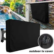 Открытый ТВ экран Пылезащитный Водонепроницаемый Чехол Набор крышка Высокое качество Оксфорд черный телевизор чехол ТВ 3" до 58" дюймов