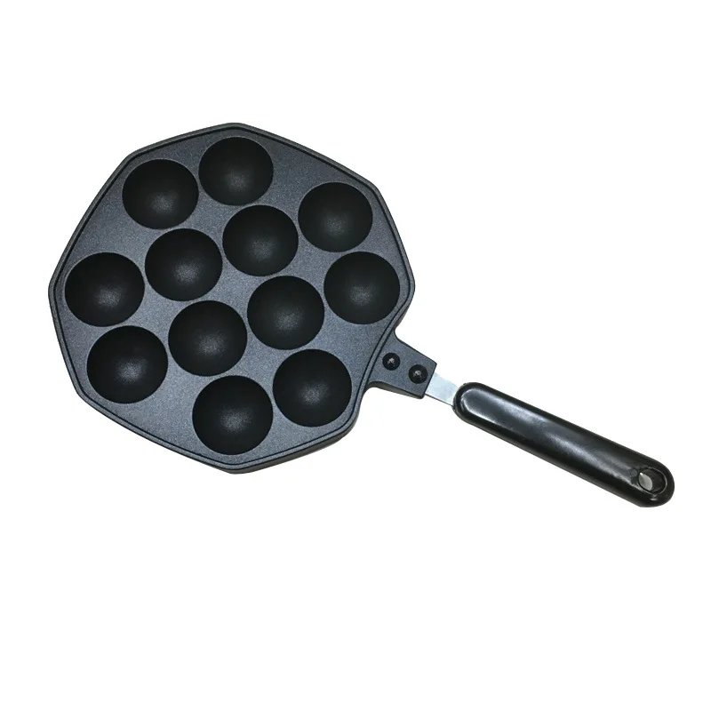 12-Holes Takoyaki Octopus Pan Maker Cake Octopus Maker Cake Cook Tools No-Stick Mold Pan Maker Japanese Takoyaki Pancake Maker - Цвет: 12-Holes