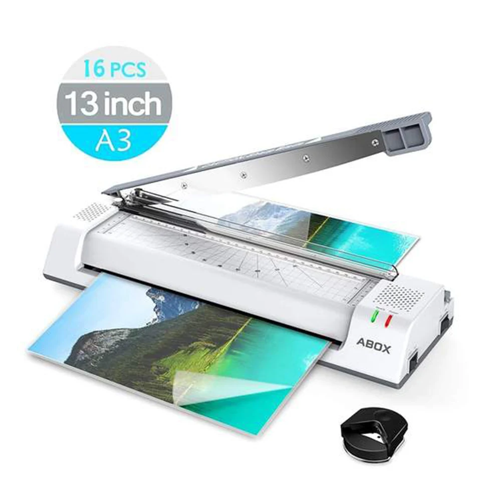 Laminating Machine, 13" Thermal Laminator for A3, A4, A6, with Jam