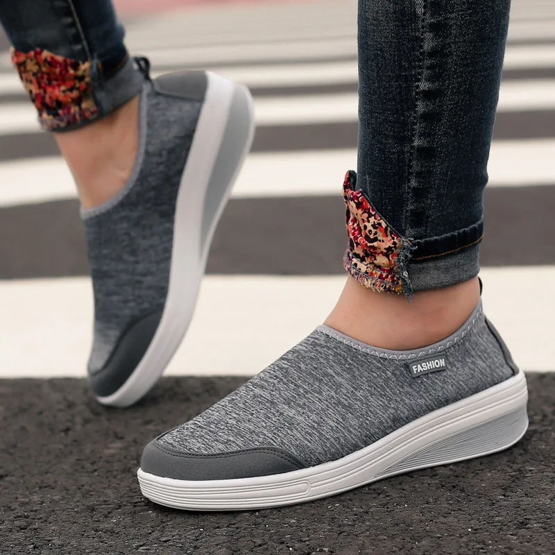 Shoes Women Mesh Flat Shoes Sneakers Platform Shoes Women Loafers Breathable Swing Wedges Shoe Breathable Flats Womens Shoes