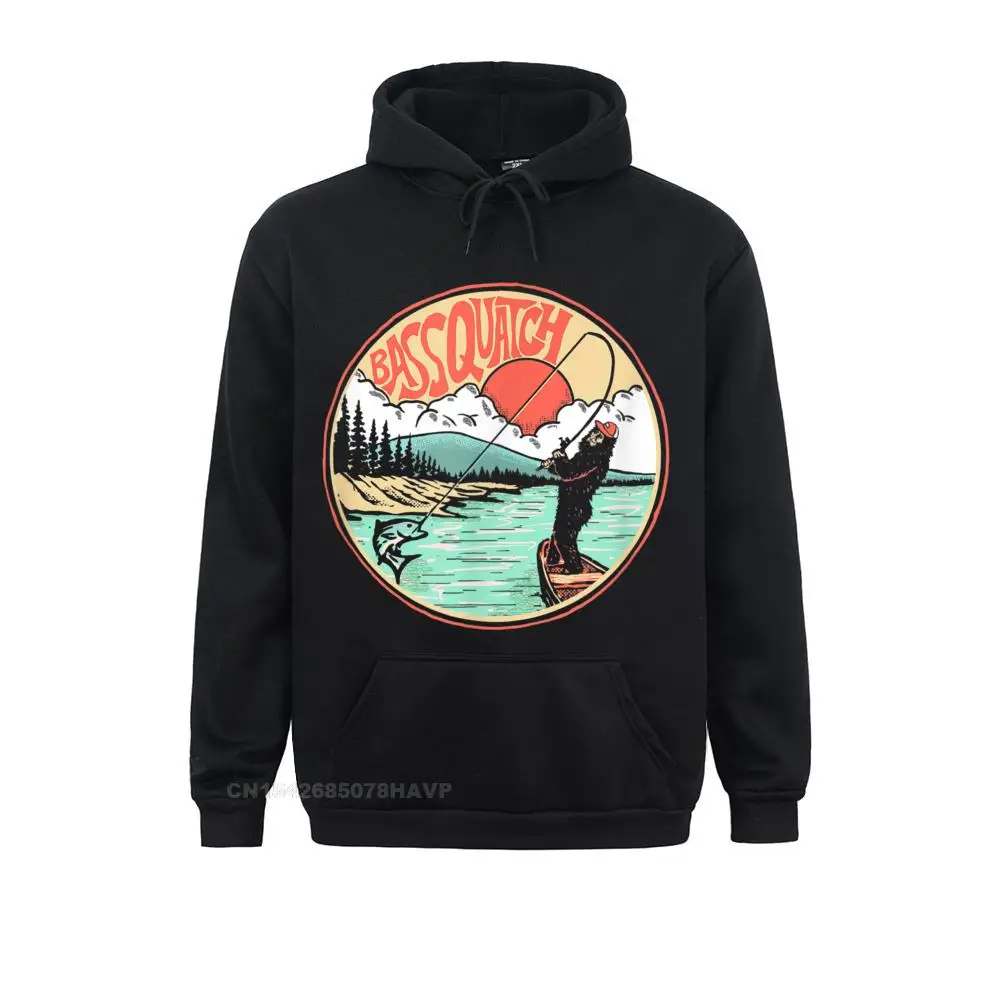 Bassquatch! Funny Bass Fishing Bigfoot On The Lake Sasquatch Hoodie Hoodies  For Men Graphic Sweatshirts New Coming Sportswears